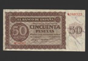 ESTADO ESPAÑOL 50 PESETAS 1936 SERIE Q