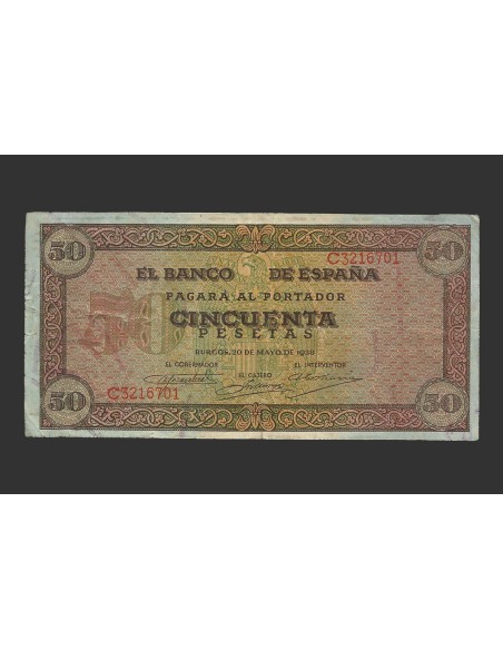 ESTADO ESPAÑOL 25 PESETAS 1938 SERIE C