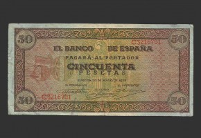 ESTADO ESPAÑOL 25 PESETAS 1938 SERIE C