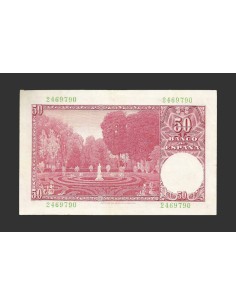 ESTADO ESPAÑOL 50 PESETAS 1951 SIN SERIE 2