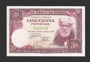 ESTADO ESPAÑOL 50 PESETAS 1951 SERIE C