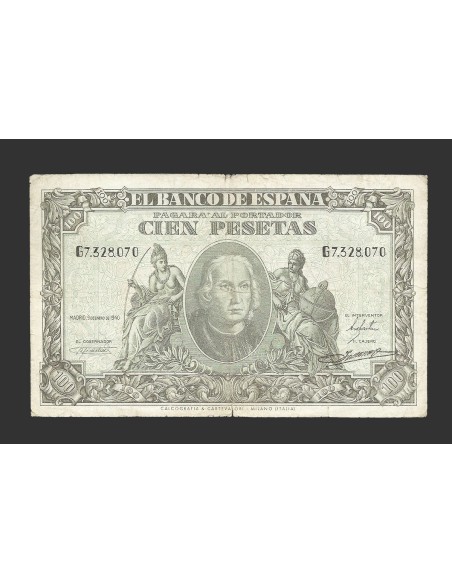 ESTADO ESPAÑOL 100 PESETAS 1940 SERIE G