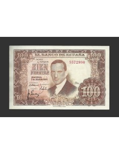 ESTADO ESPAÑOL 100 PESETAS 1953 SIN SERIE