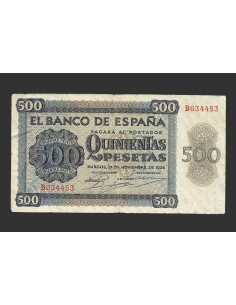 ESTADO ESPAÑOL 500 PESETAS 1936 SERIE B