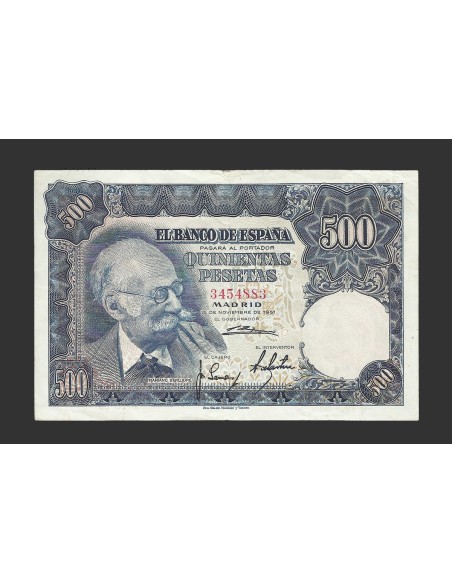 ESTADO ESPAÑOL 500 PESETAS 1951 SIN SERIE