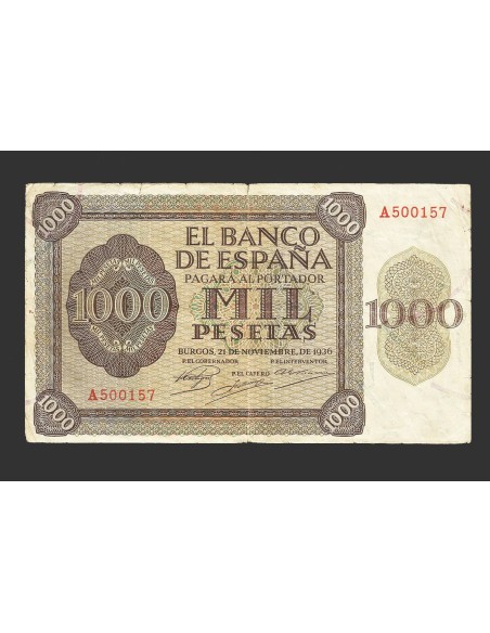 ESTADO ESPAÑOL 1000 PESETAS 1936 SERIE A