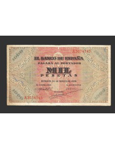 ESTADO ESPAÑOL 1000 PESETAS 1938 SERIE A
