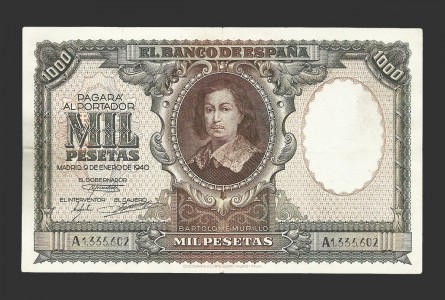 ESTADO ESPAÑOL 1000 PESETAS 09-01-1940 SERIE A