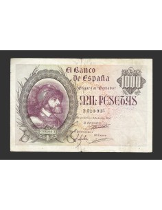 ESTADO ESPAÑOL 1000 PESETAS 21-10-1940 SIN SERIE