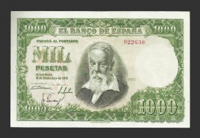 ESTADO ESPAÑOL 1000 PESETAS 1951 SIN SERIE