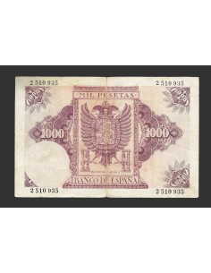 ESTADO ESPAÑOL 1000 PESETAS 21-10-1940 SIN SERIE 2
