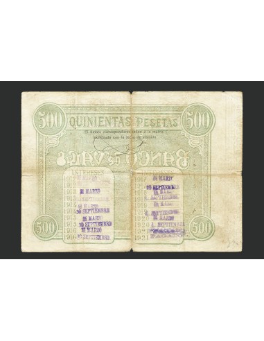 BANCO DE VALLS (TARRAGONA) 500 PESETAS 1911