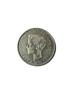 ALFONSO XIII - 1895 PESO PUERTO RICO