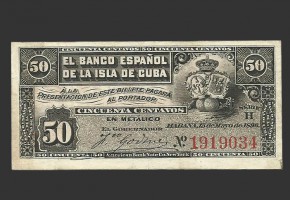 ALFONSO XIII - CUBA 50 CENTAVOS 1896