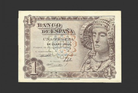 ESTADO ESPAÑOL 1 PESETA 1948 SIN SERIE