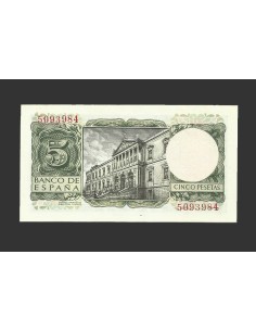 ESTADO ESPAÑOL 5 PESETAS 1954 SIN SERIE 2