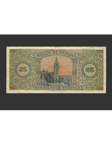 ESTADO ESPAÑOL 25 PESETAS 1938 SERIE D