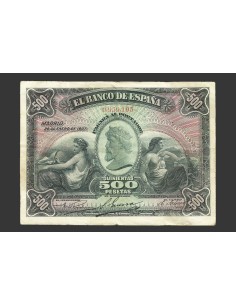 ALFONSO XIII, 500 pesetas 28 de enero de1907