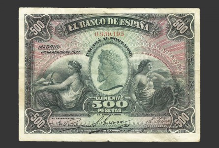 ALFONSO XIII, 500 pesetas 28 de enero de1907