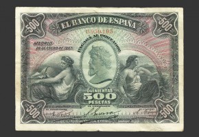 ALFONSO XIII, 500 pesetas 28 de enero de1907