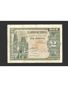 ESTADO ESPAÑOL 2 PESETAS 1937 SERIE A