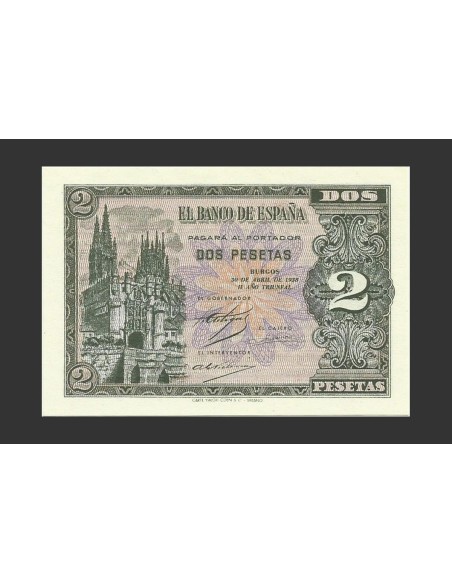 ESTADO ESPAÑOL 2 PESETAS 1938