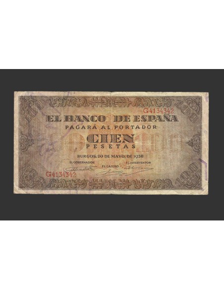 ESTADO ESPAÑOL 100 PESETAS 1938 SERIE G