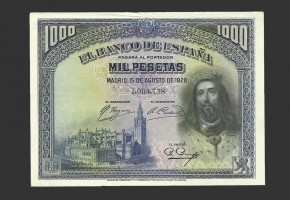 ALFONSO XIII 1000 PESETAS 1928