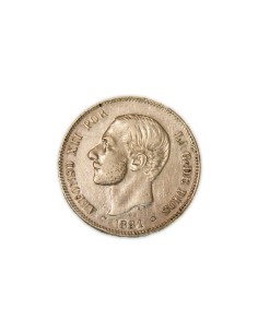 ALFONSO XII 1881 * 81-18 RARA