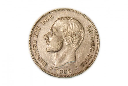 ALFONSO XII 1881 * 81-18 RARA