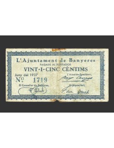 BANYERES (Tarragona), 25 cèntims