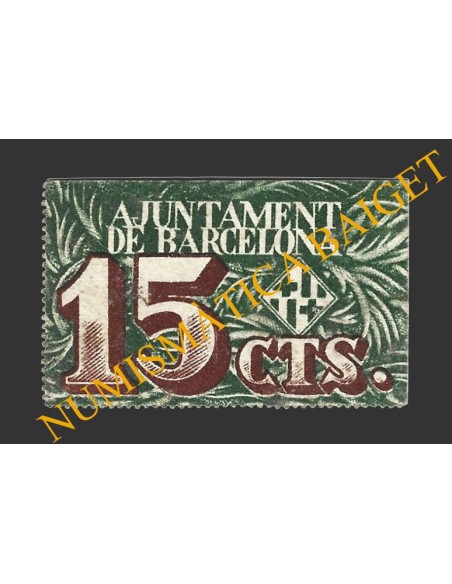 BARCELONA, 15 Cèntims 1937