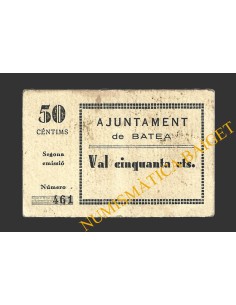 BATEA (Tarragona), 50 cèntims  (4ª emisión)
