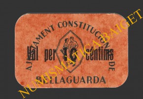 BELLAGUARDA (Lleida), 10 céntims  1937. 