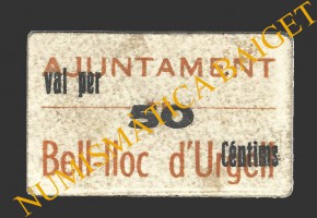 BELL-LLOC D'URGELL (Lleida)), 50 céntims 1937