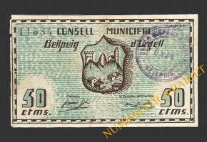 BELLPUIG D'URGELL (Lleida)), 50 cèntims 1937