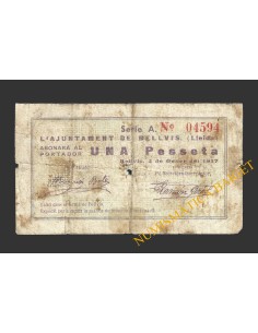 BELLVÍS (Lleida), 1 pesseta 3  gener 1937