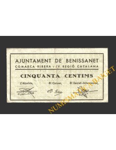 BENISSANET (Tarragona), 50 centims 31  Julio 1937 2