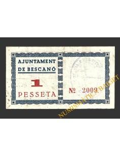 BESCANO (Girona), 1 pesseta, 20 mayo 1937 2