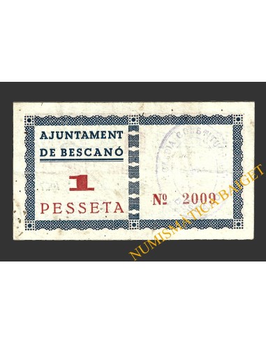 BESCANO (Girona), 1 pesseta, 20 mayo 1937