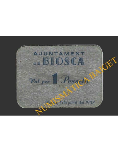 BIOSCA (Lleida), 1 pesseta, 1 de juliol del 1937