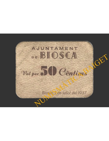 BIOSCA (Lleida), 50 centims, 1 de juliol del 1937
