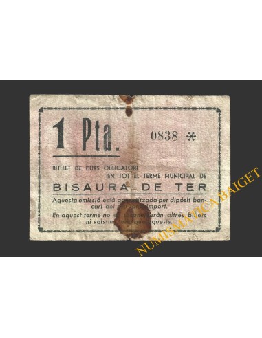 BISAURA DE TER (Barcelona), 1 pesseta 1937