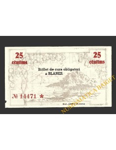 BLANES (Girona), 25 centims, 25 d'agost del 1937 2