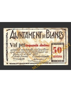 BLANES (Girona), 50 centims, 25 d'agost del 1937
