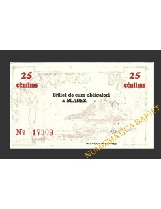 BLANES (Girona), 25 centims, 25 d'agost del 1937 2