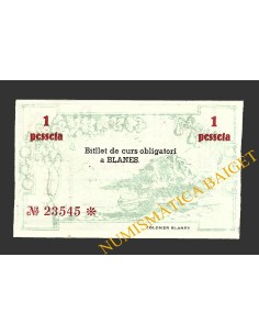 BLANES (Girona), 1 pesseta, 25 d'agost del 1937 2