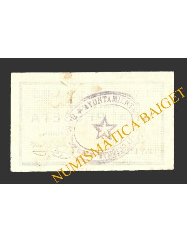 BONASTRE (Tarragona), 1 pesseta,  juny del 1937