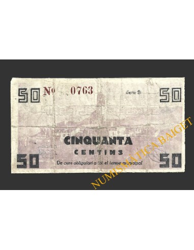 BORGES DEL CAMP (Tarragona), 50 centims, juliol de 1937