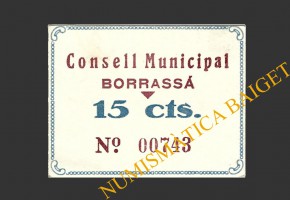 BORRASSA (Girona), 15 centims, 1937